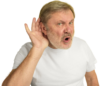 Man listening something